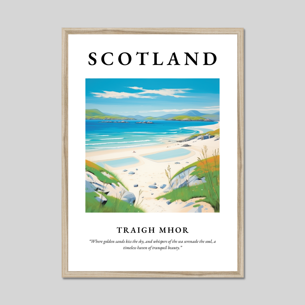 Poster in a natural frame with the word Scotland