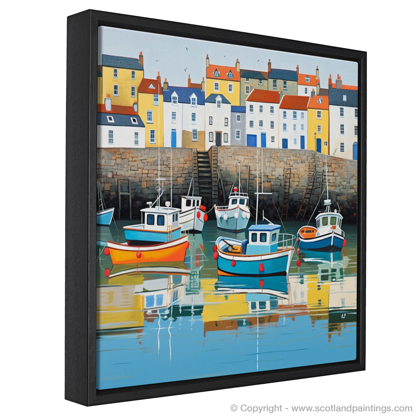 Harbour Hues of St Monans: A Naive Art Tribute