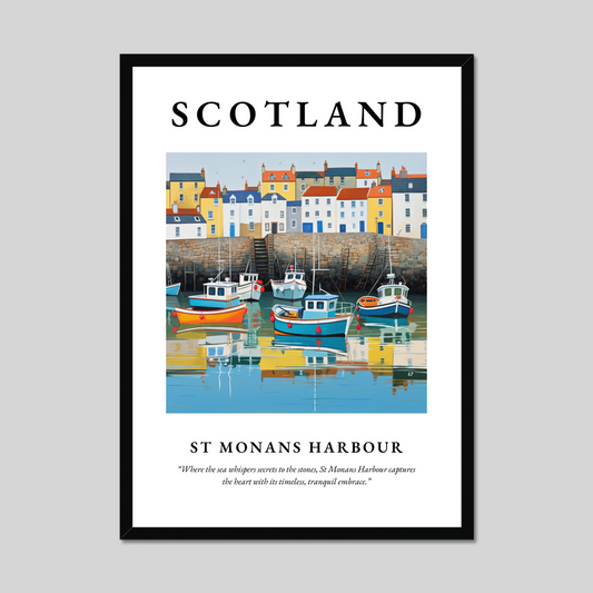 Poster of St Monans Harbour, Scotland.