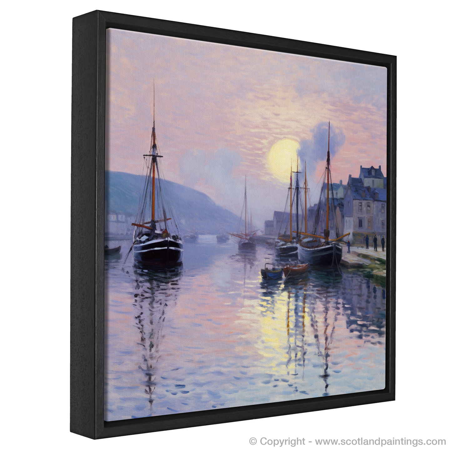 Dusk at Millport Harbour: An Impressionist Ode to Scottish Serenity