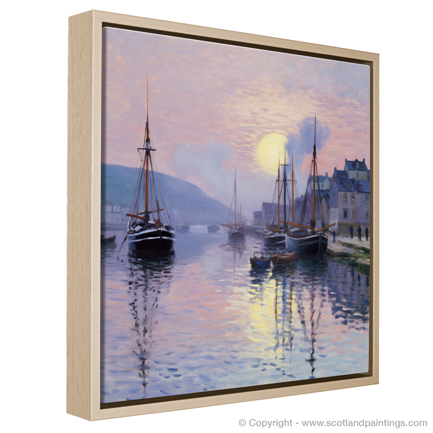 Dusk at Millport Harbour: An Impressionist Ode to Scottish Serenity