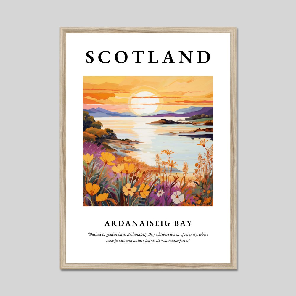 Poster in a natural frame with the word Scotland