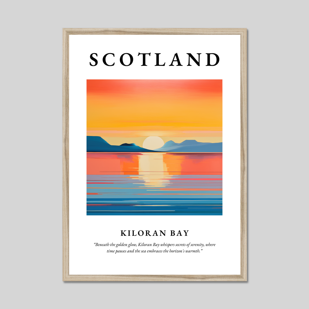 Poster in a natural frame with the word Scotland