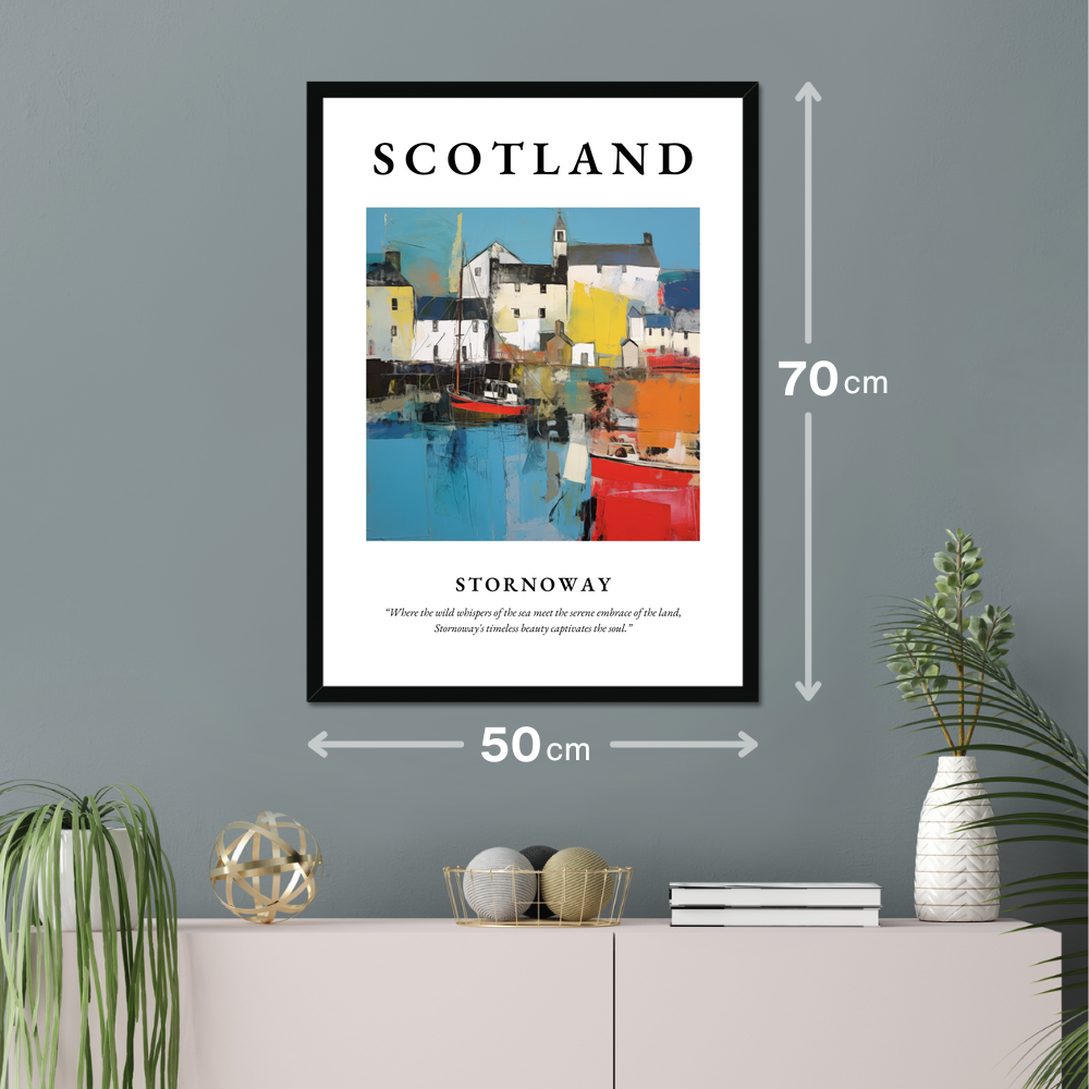 Poster of Stornoway hanging on a wall