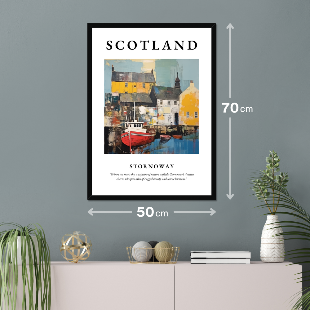 Poster of Stornoway hanging on a wall