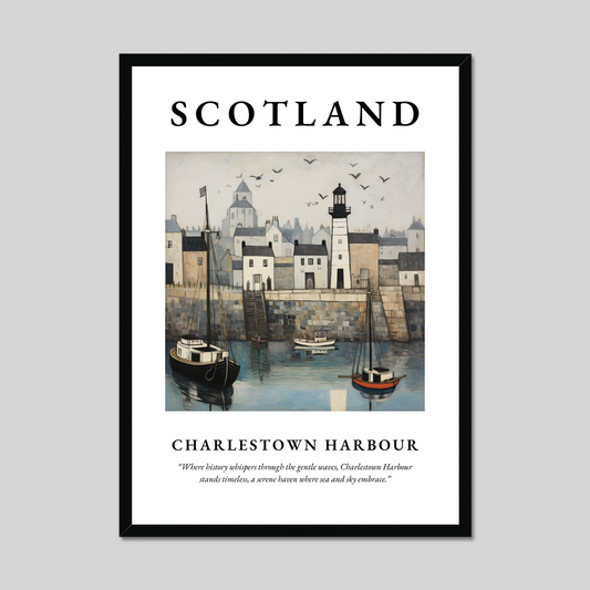 Poster of Charlestown Harbour, Scotland.