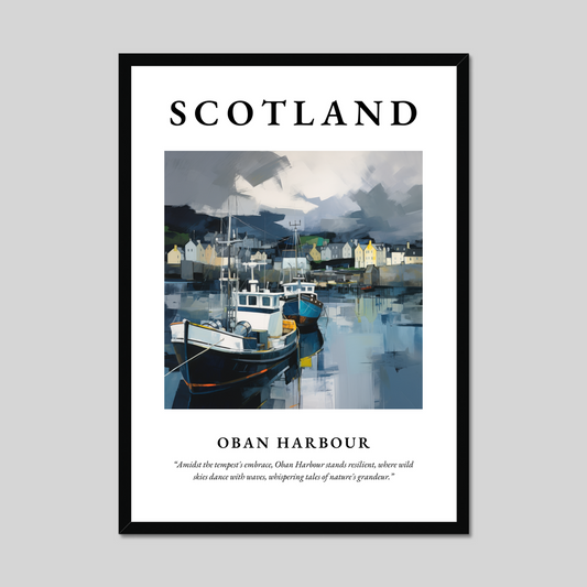 Poster of Oban Harbour, Scotland.