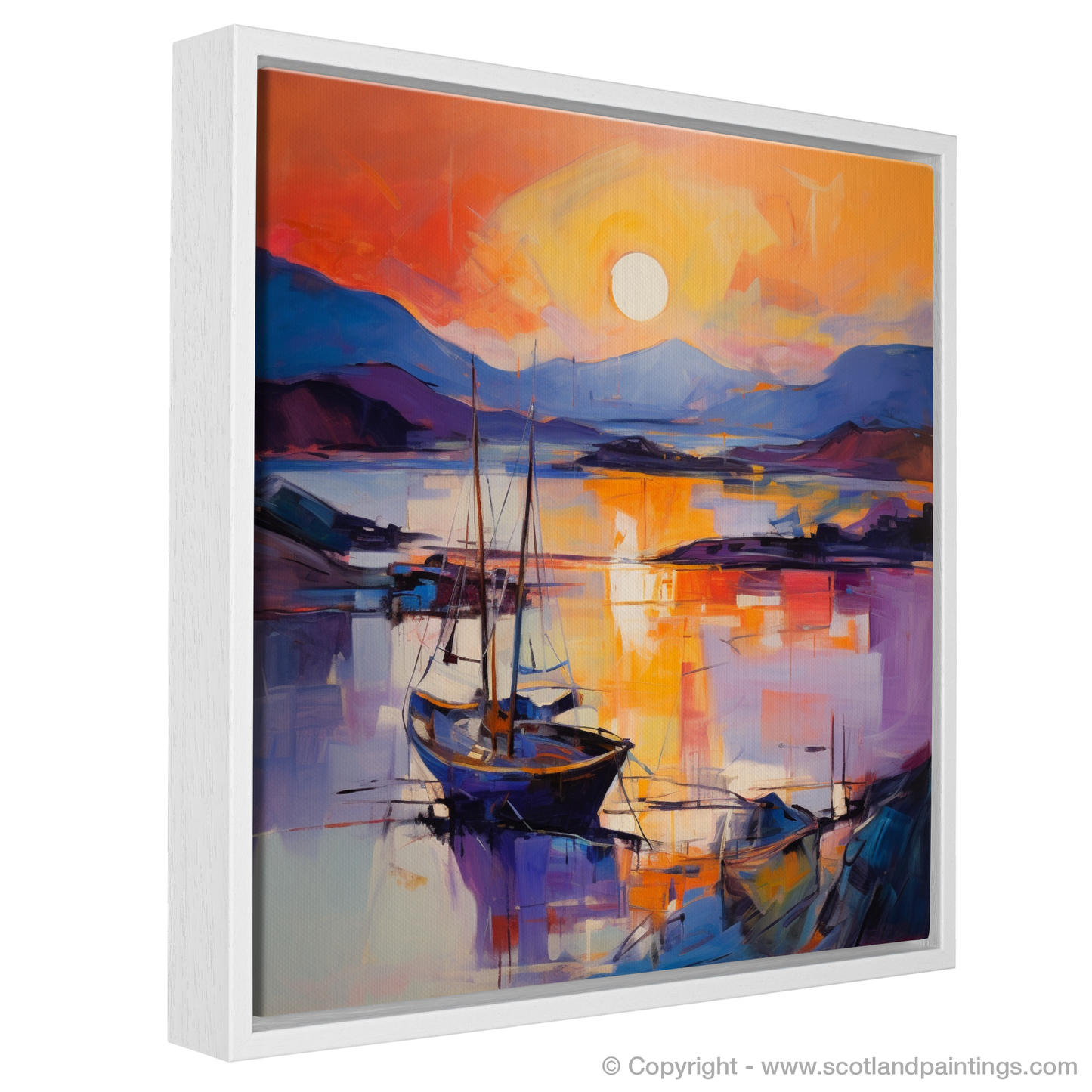 Lybster Harbour at Dusk: An Abstract Expressionist Ode to Scottish Shores