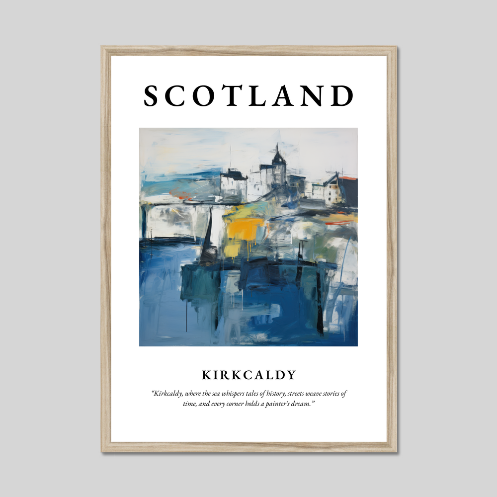 Poster in a natural frame with the word Scotland