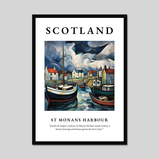 Poster of St Monans Harbour, Scotland.