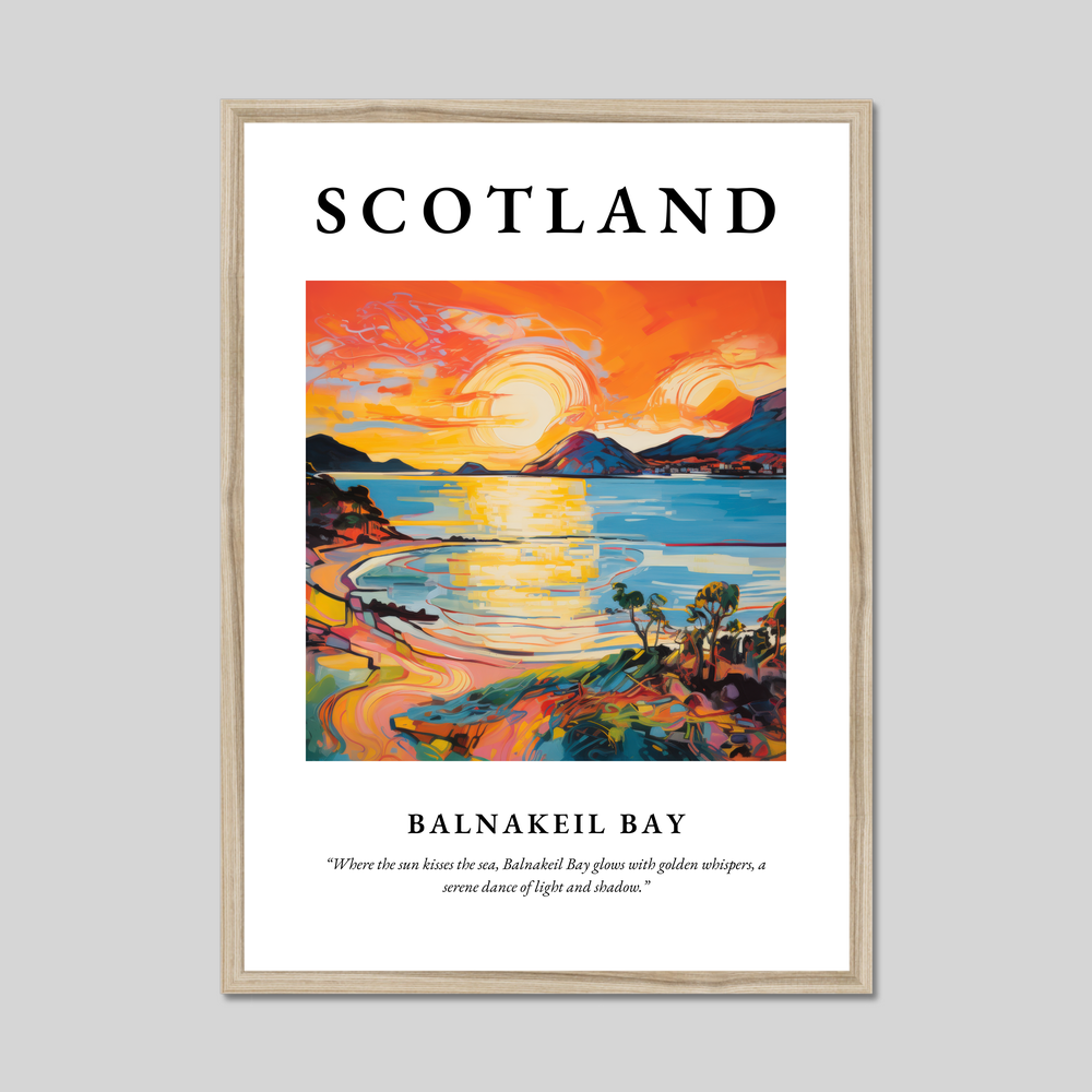 Poster in a natural frame with the word Scotland