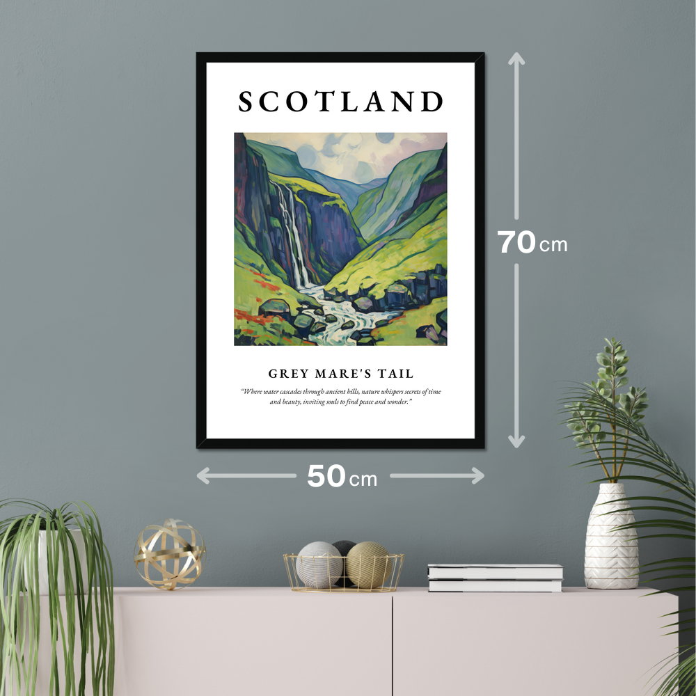 Poster of Grey Mare's Tail hanging on a wall