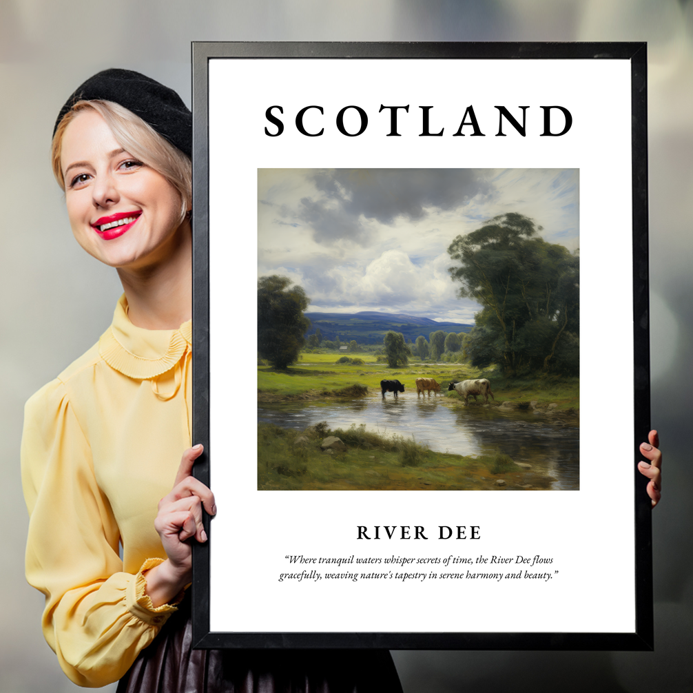 Person holding a poster of River Dee