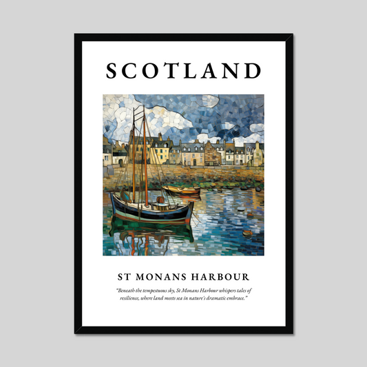 Poster of St Monans Harbour, Scotland.