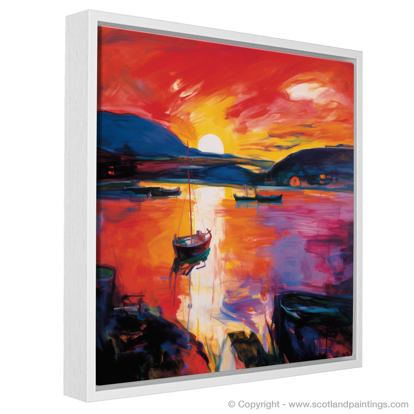 Fiery Dance of Isleornsay Harbour at Dusk