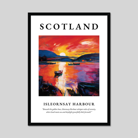 Poster of Isleornsay Harbour, Scotland.