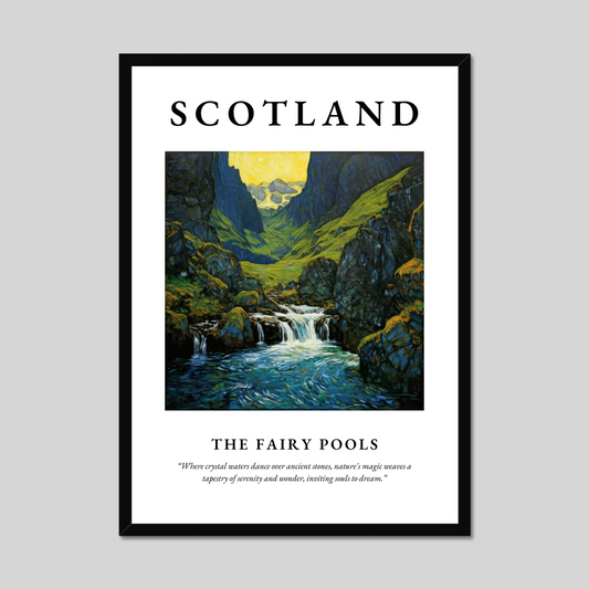 Poster of The Fairy Pools, Scotland.