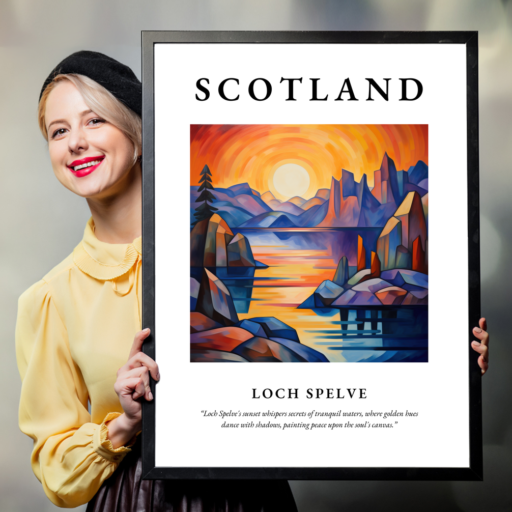 Person holding a poster of Loch Spelve