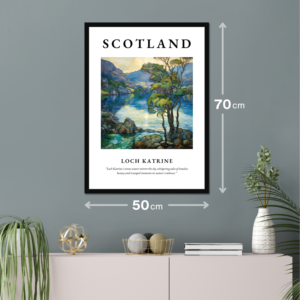 Poster of Loch Katrine hanging on a wall