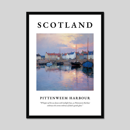 Poster of Pittenweem Harbour, Scotland.