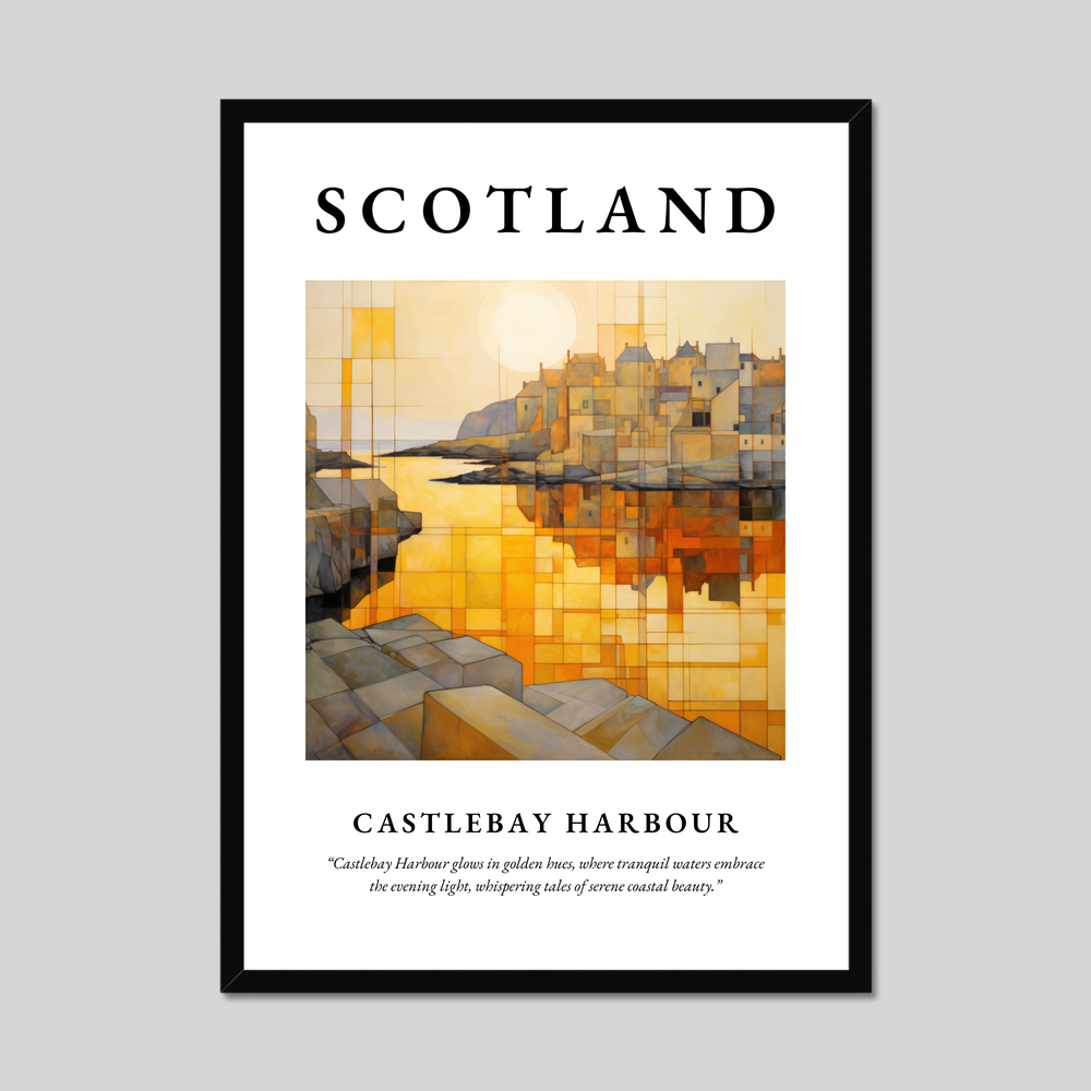 Poster of Castlebay Harbour, Scotland.