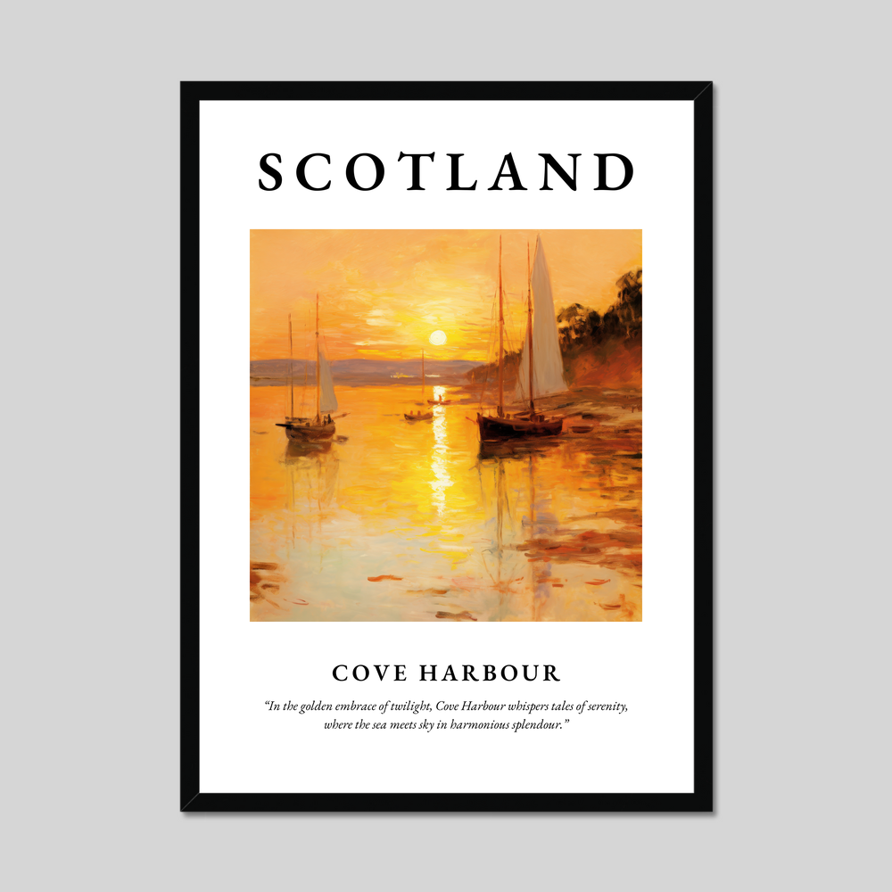 Poster of Cove Harbour, Scotland.