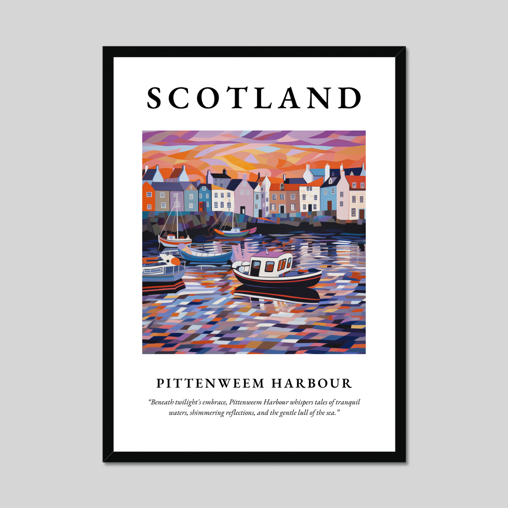 Poster of Pittenweem Harbour, Scotland.