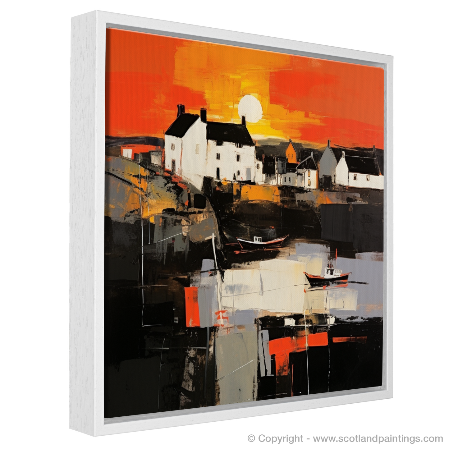 Crail Harbour at Sunset: An Abstract Scottish Coastal Masterpiece