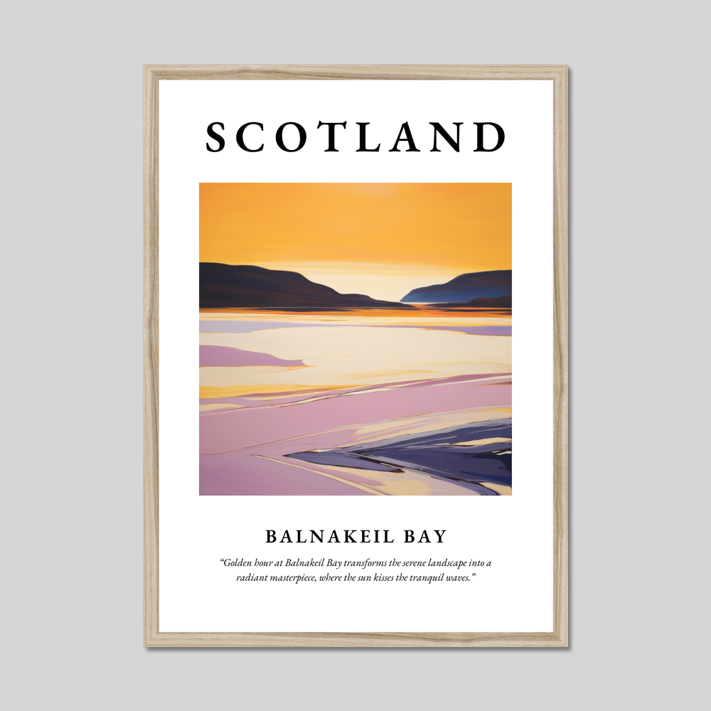 Poster in a natural frame with the word Scotland