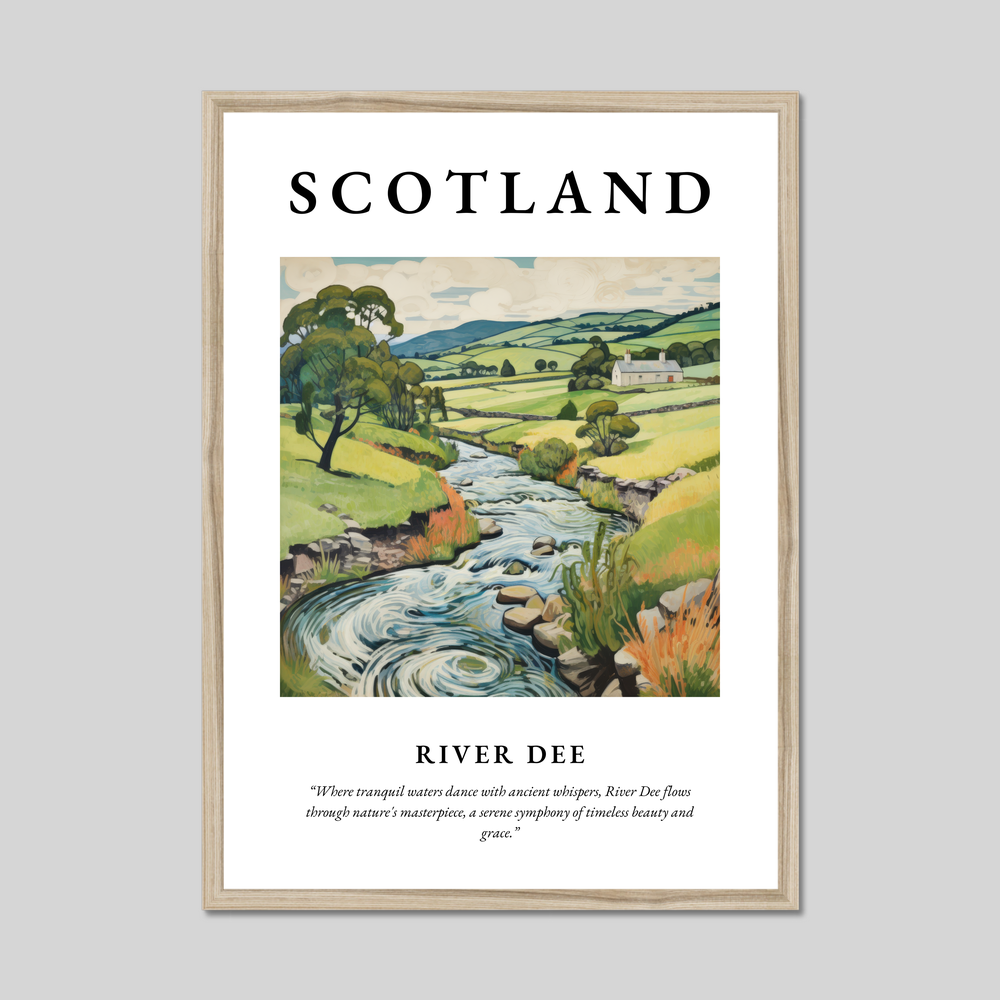 Poster in a natural frame with the word Scotland