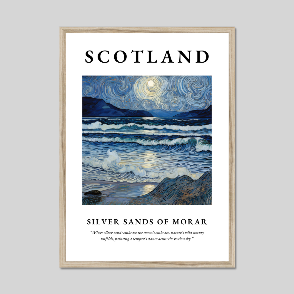 Poster in a natural frame with the word Scotland