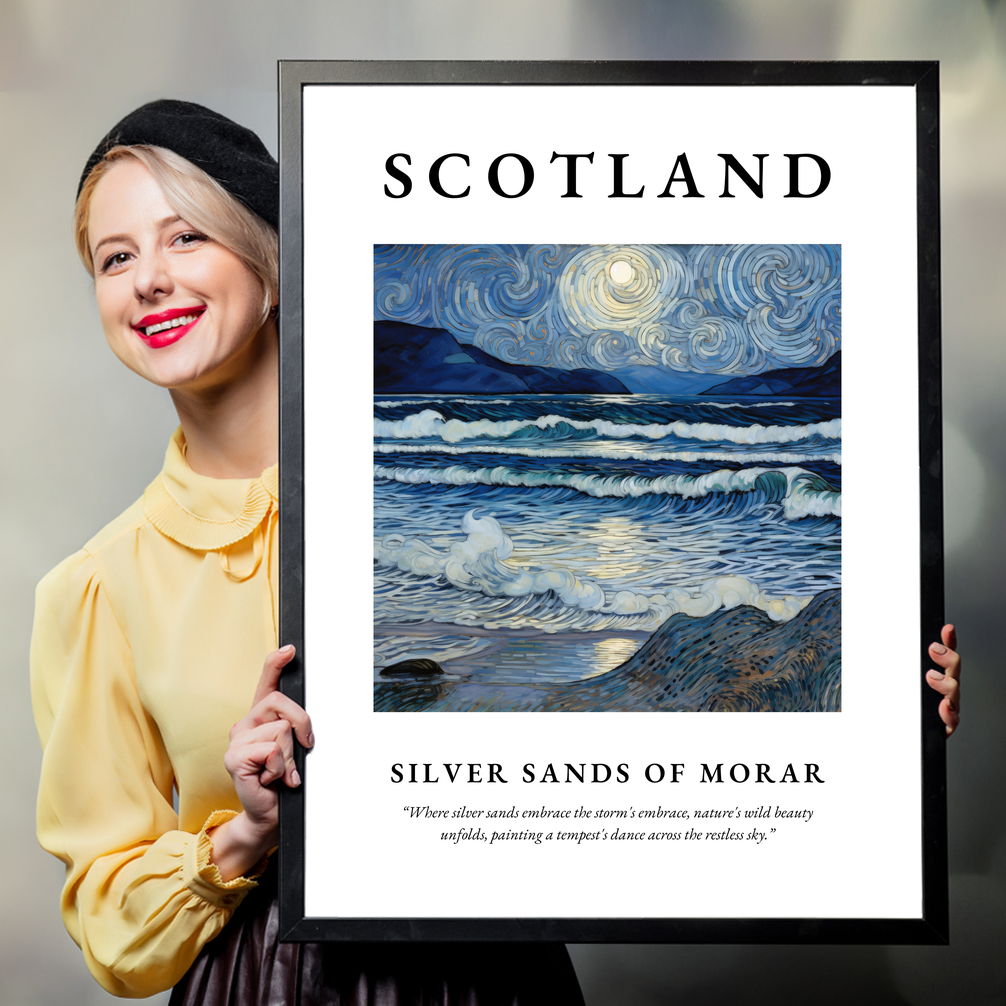 Person holding a poster of Silver Sands of Morar