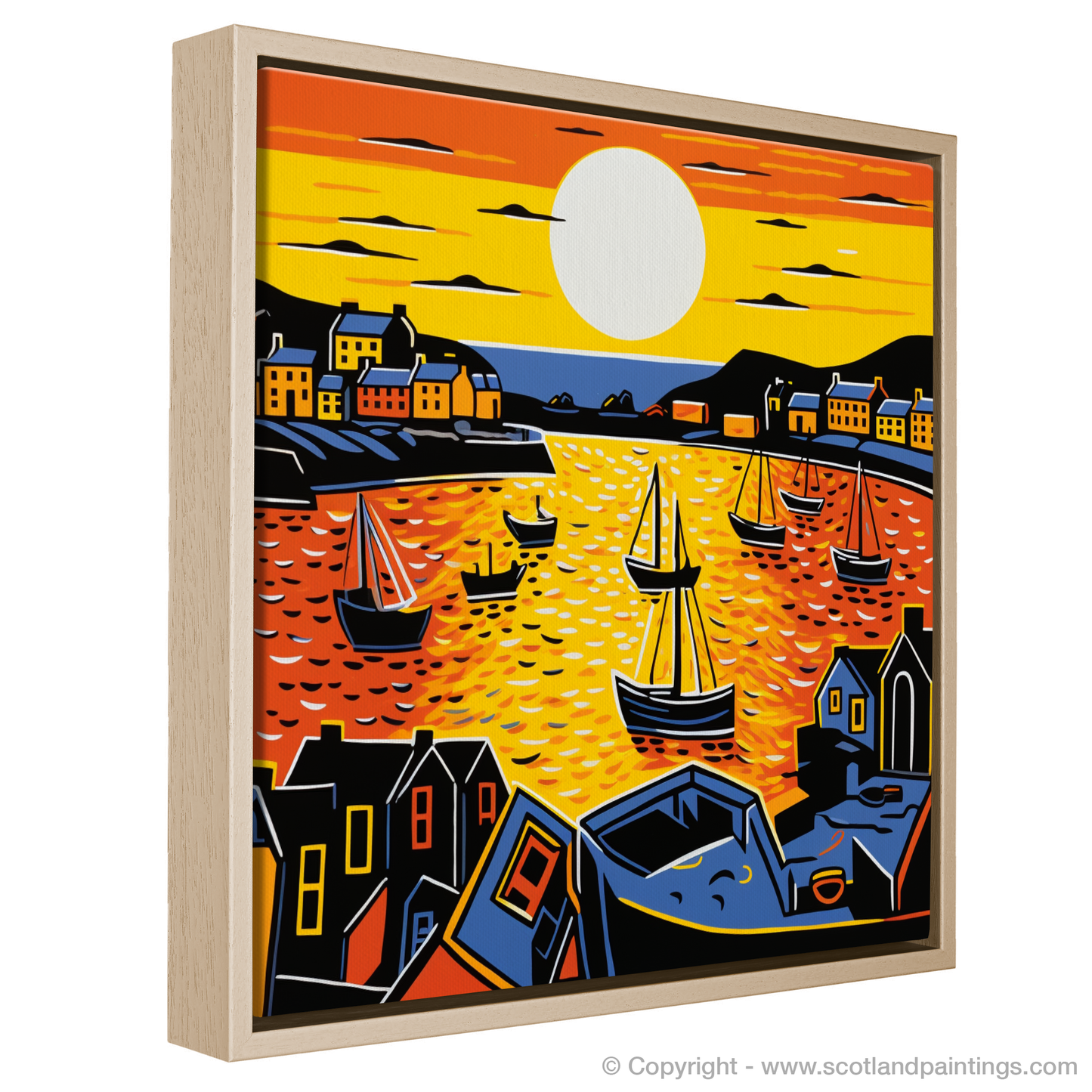 Portmahomack Harbour at Sunset: A Pop Art Tribute