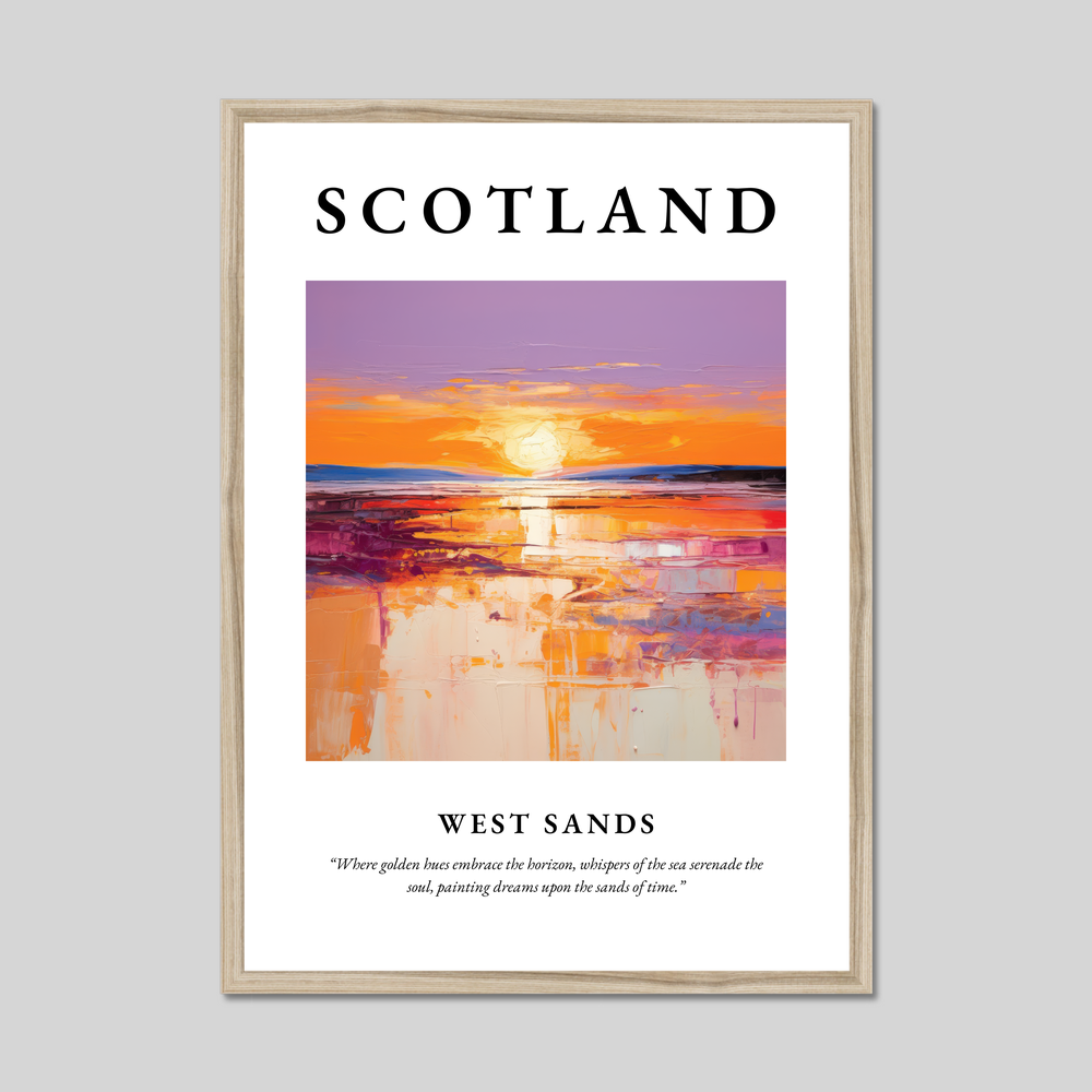 Poster in a natural frame with the word Scotland