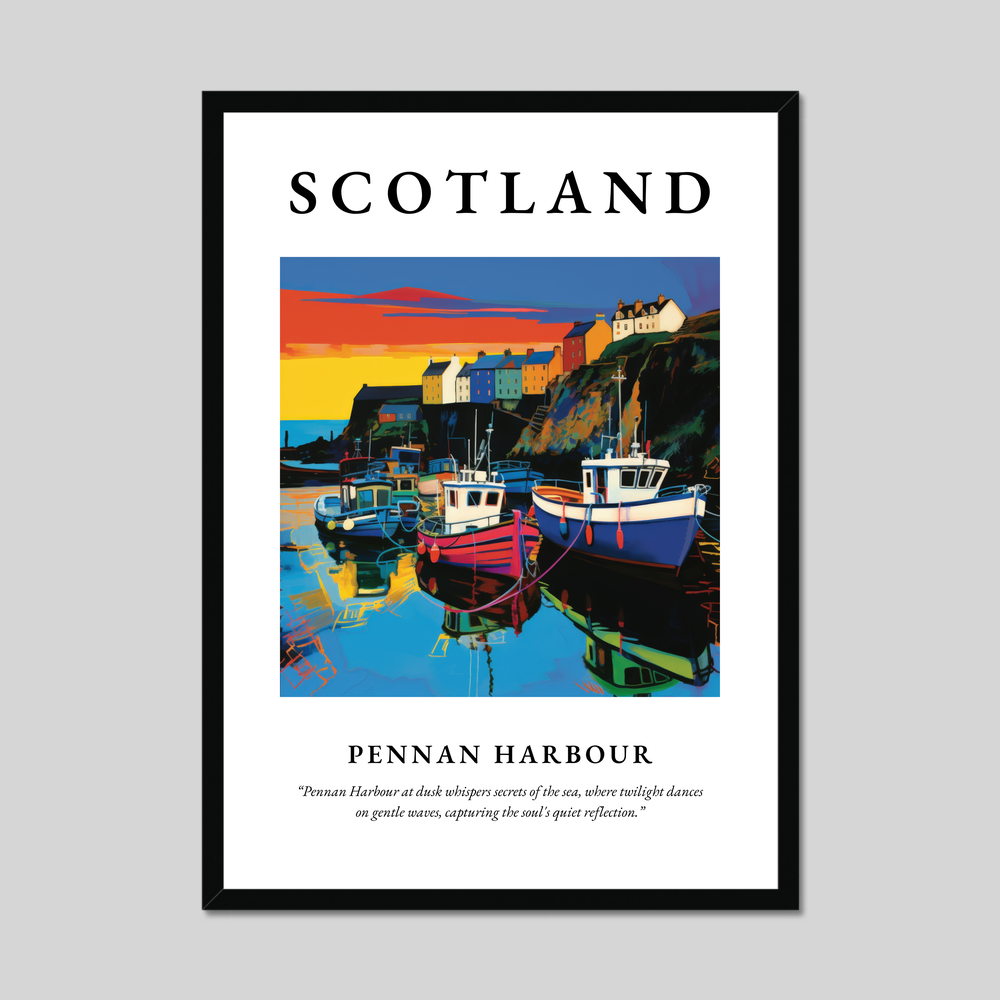 Poster of Pennan Harbour, Scotland.