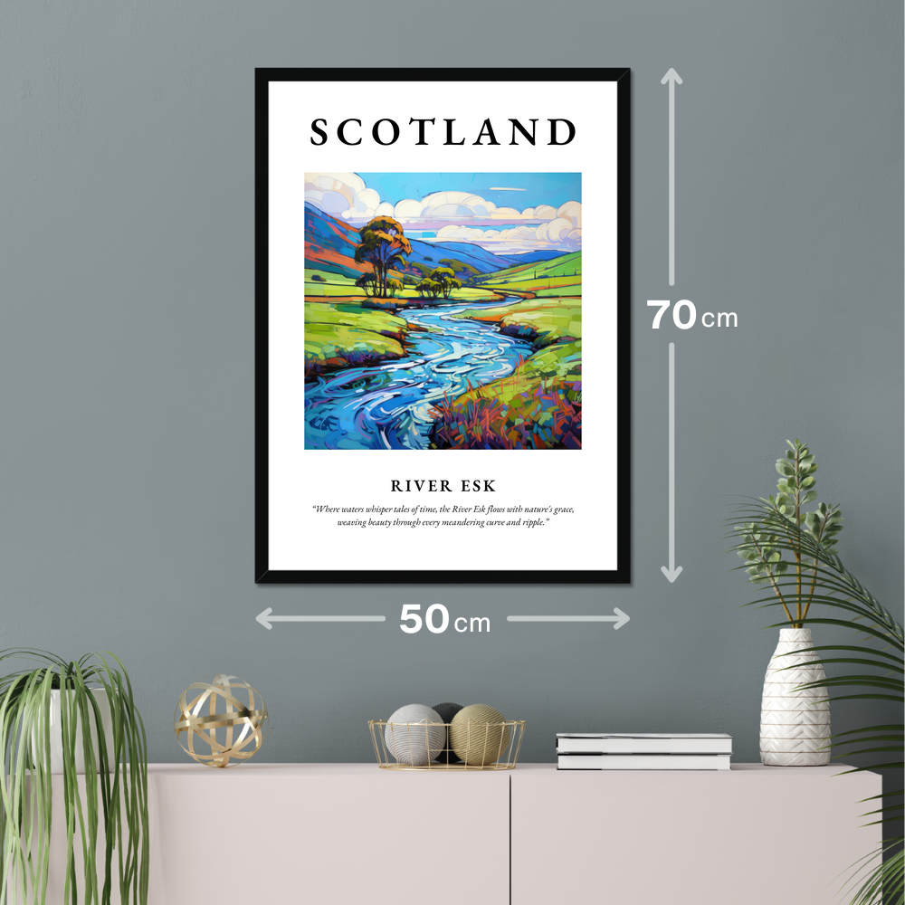 Poster of River Esk hanging on a wall