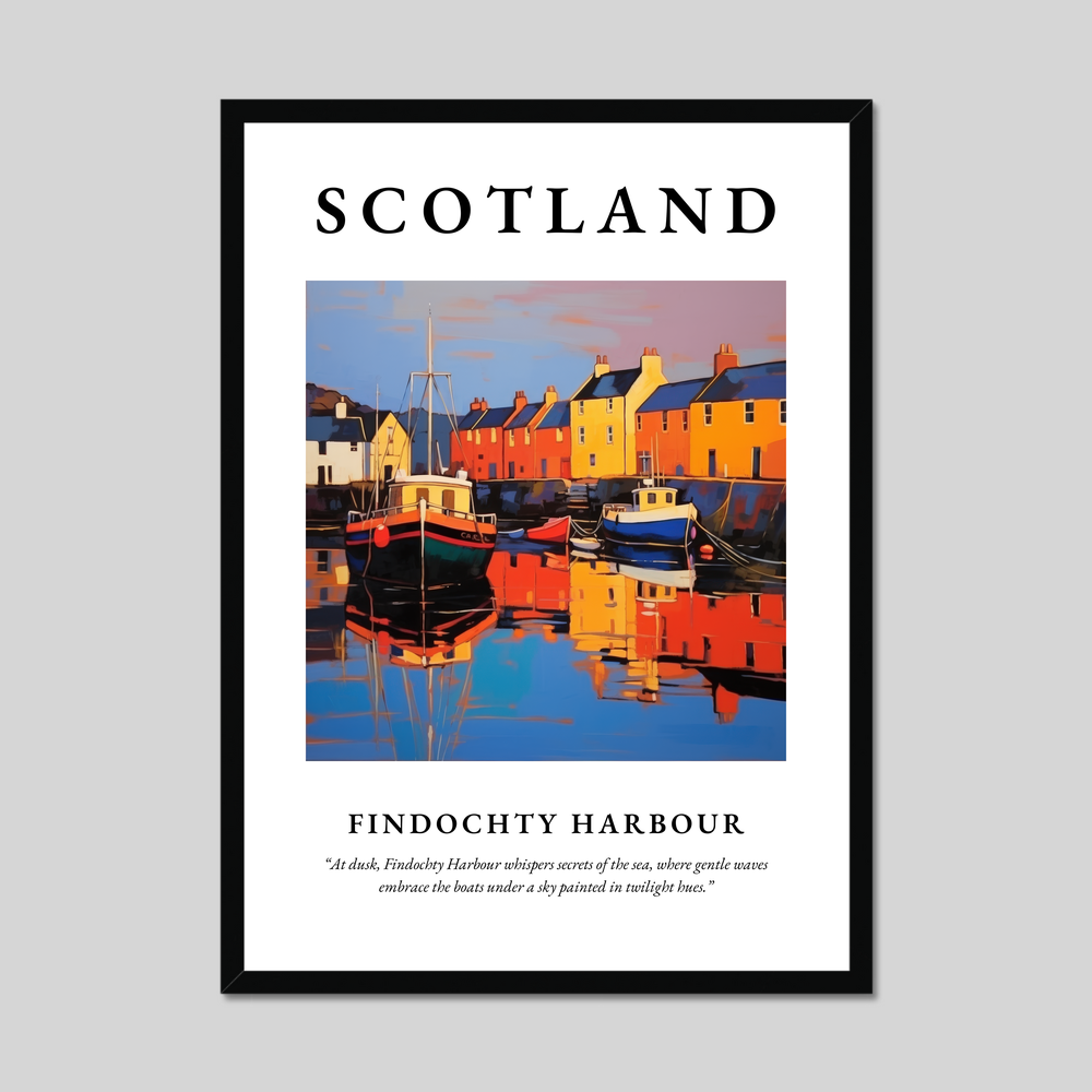 Poster of Findochty Harbour, Scotland.