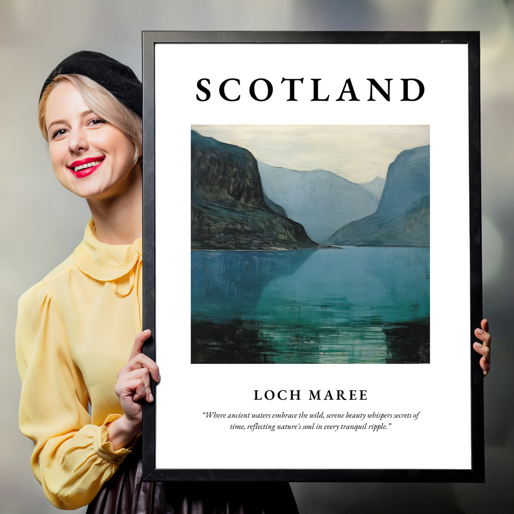 Person holding a poster of Loch Maree