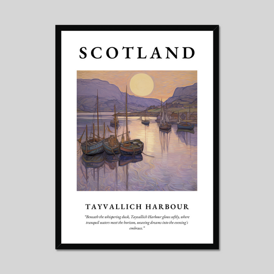 Poster of Tayvallich Harbour, Scotland.