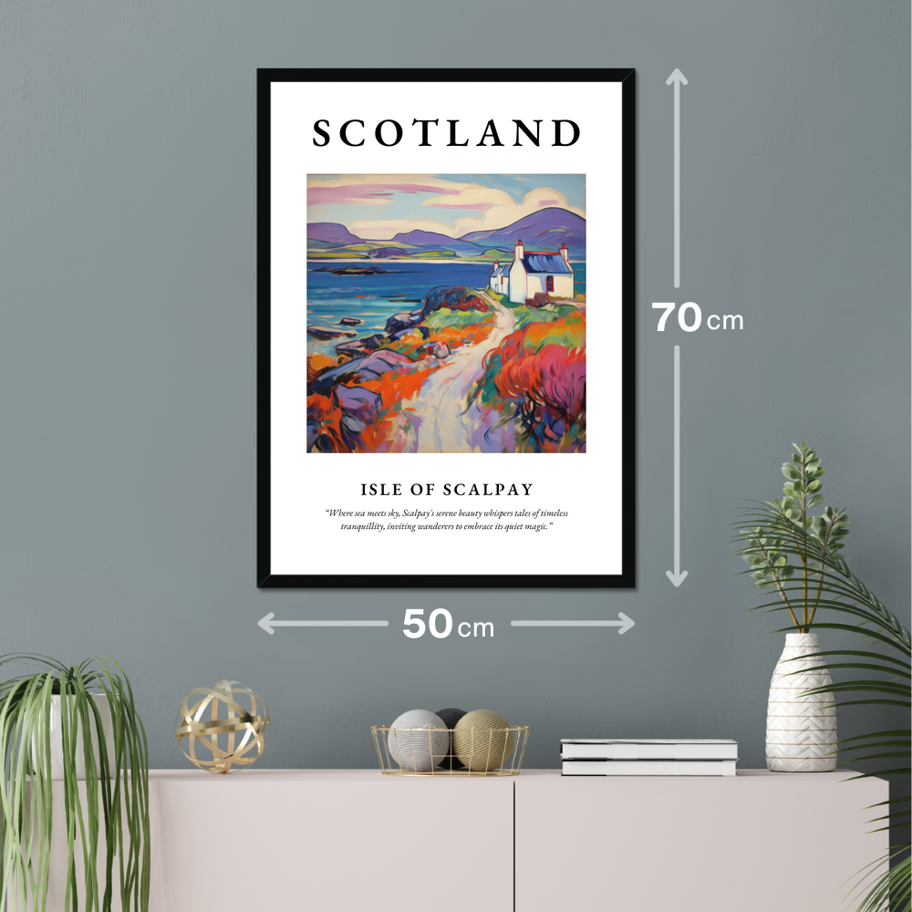 Poster of Isle of Scalpay hanging on a wall