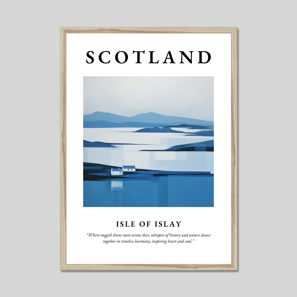 Poster in a natural frame with the word Scotland