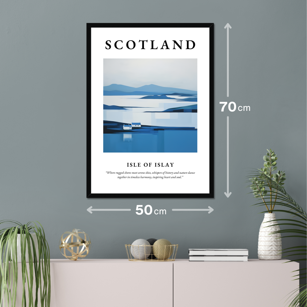 Poster of Isle of Islay hanging on a wall