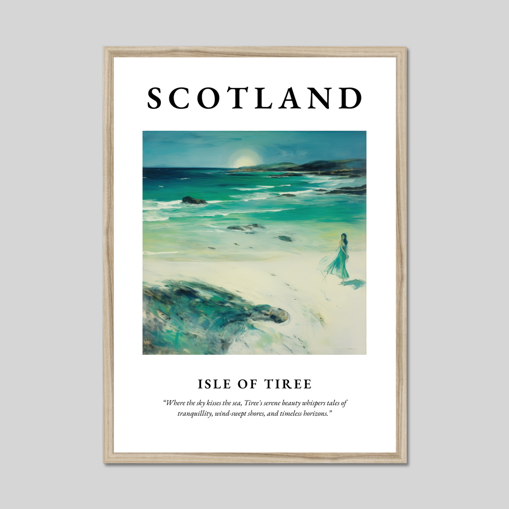 Poster in a natural frame with the word Scotland