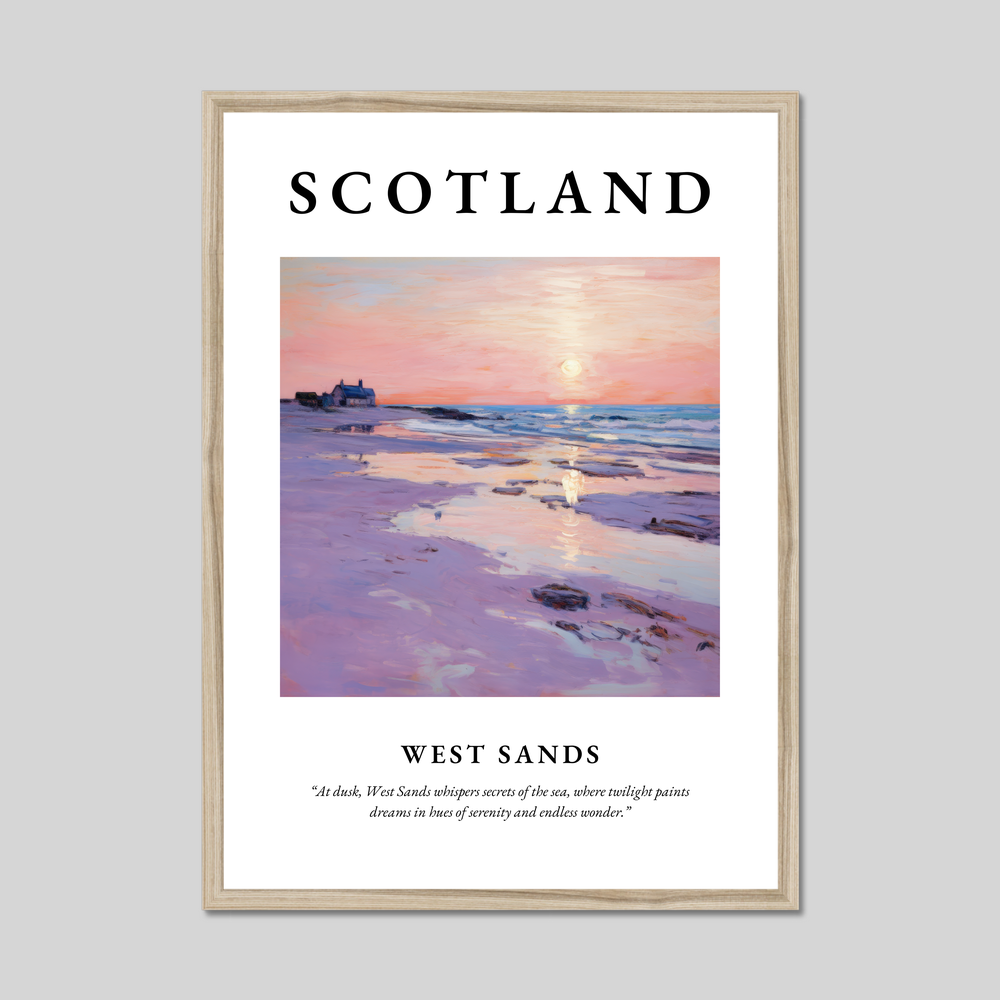 Poster in a natural frame with the word Scotland