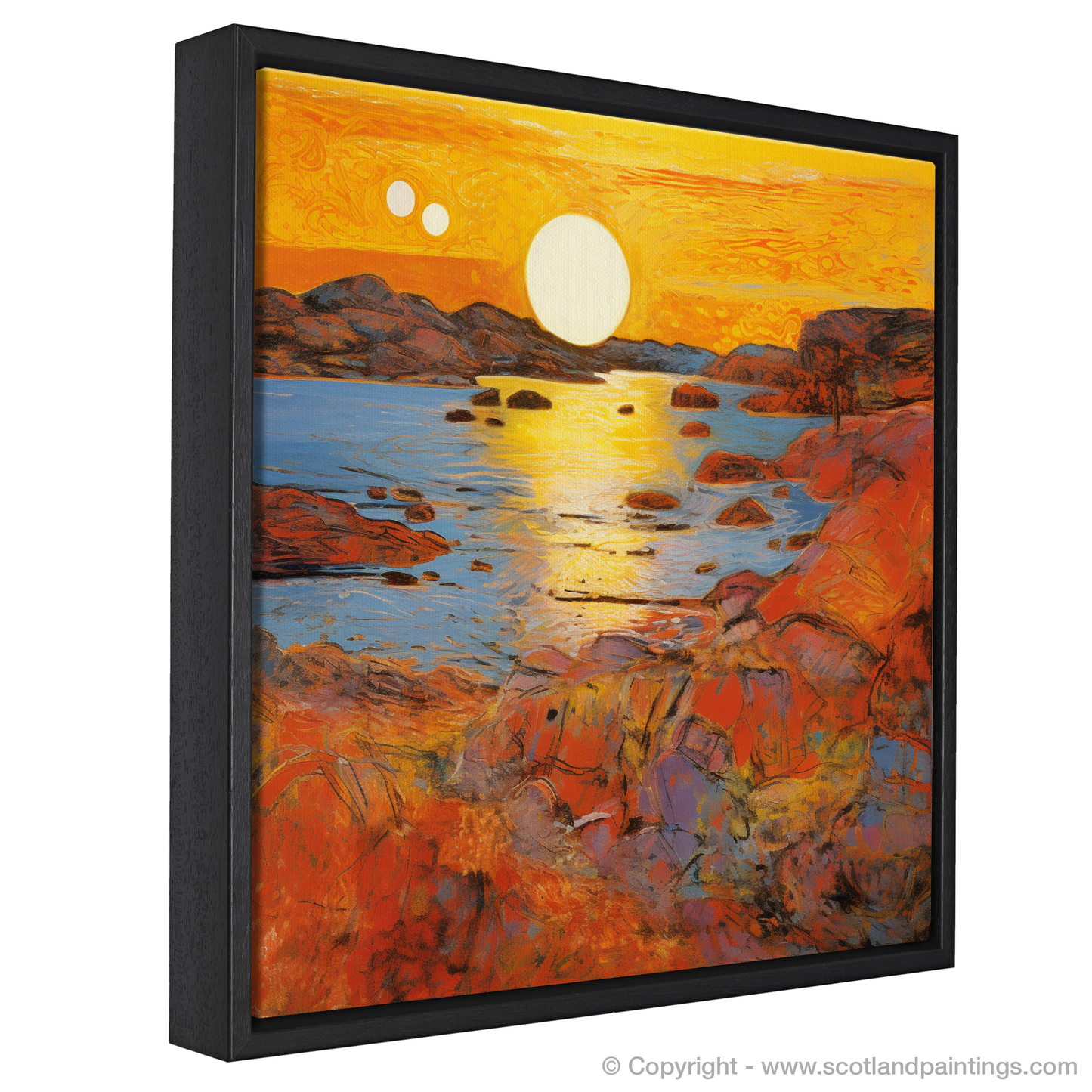 Golden Hour at Achmelvich Bay: An Abstract Expressionist Journey