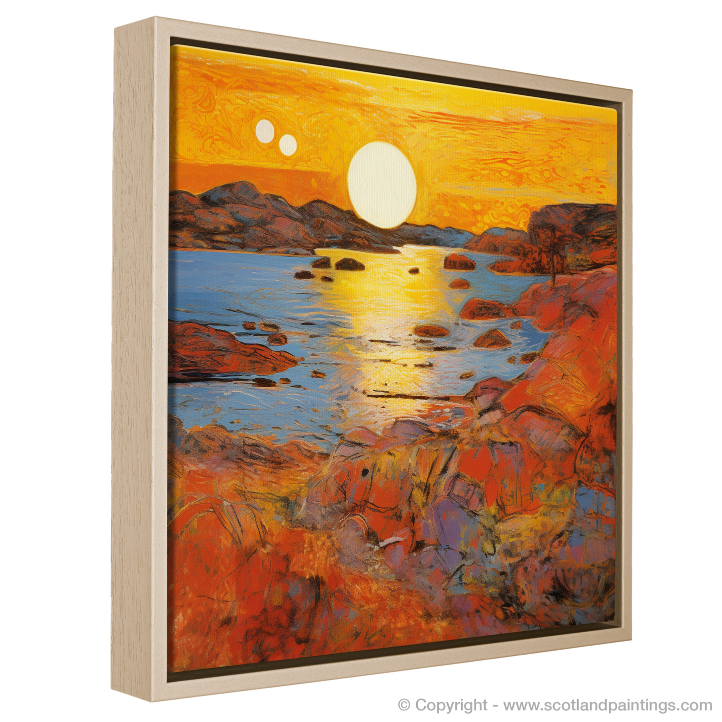 Golden Hour at Achmelvich Bay: An Abstract Expressionist Journey