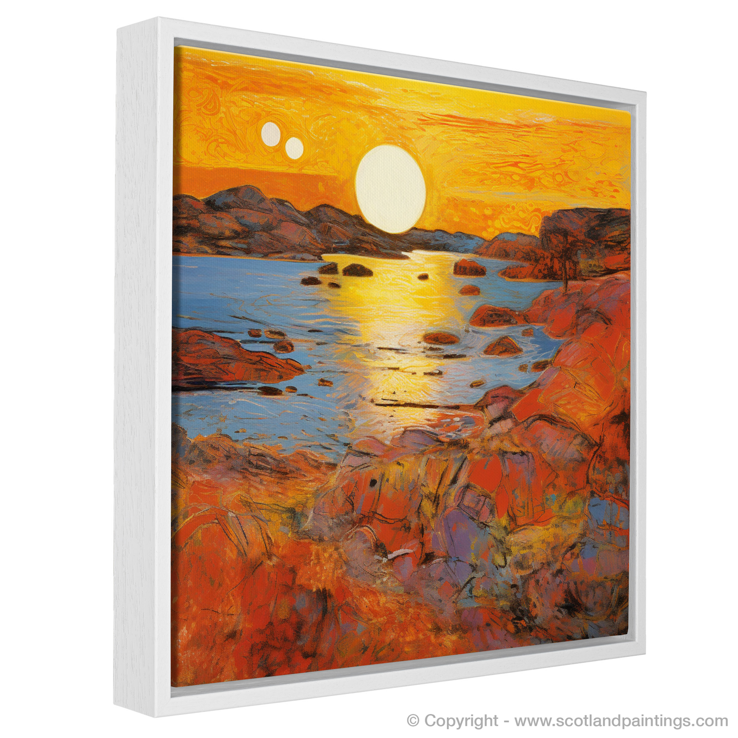 Golden Hour at Achmelvich Bay: An Abstract Expressionist Journey