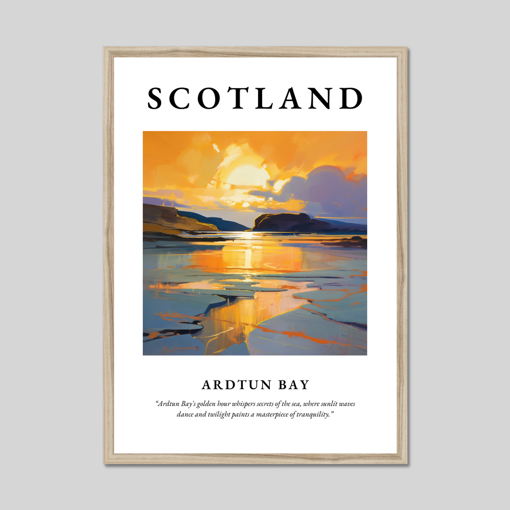 Poster in a natural frame with the word Scotland