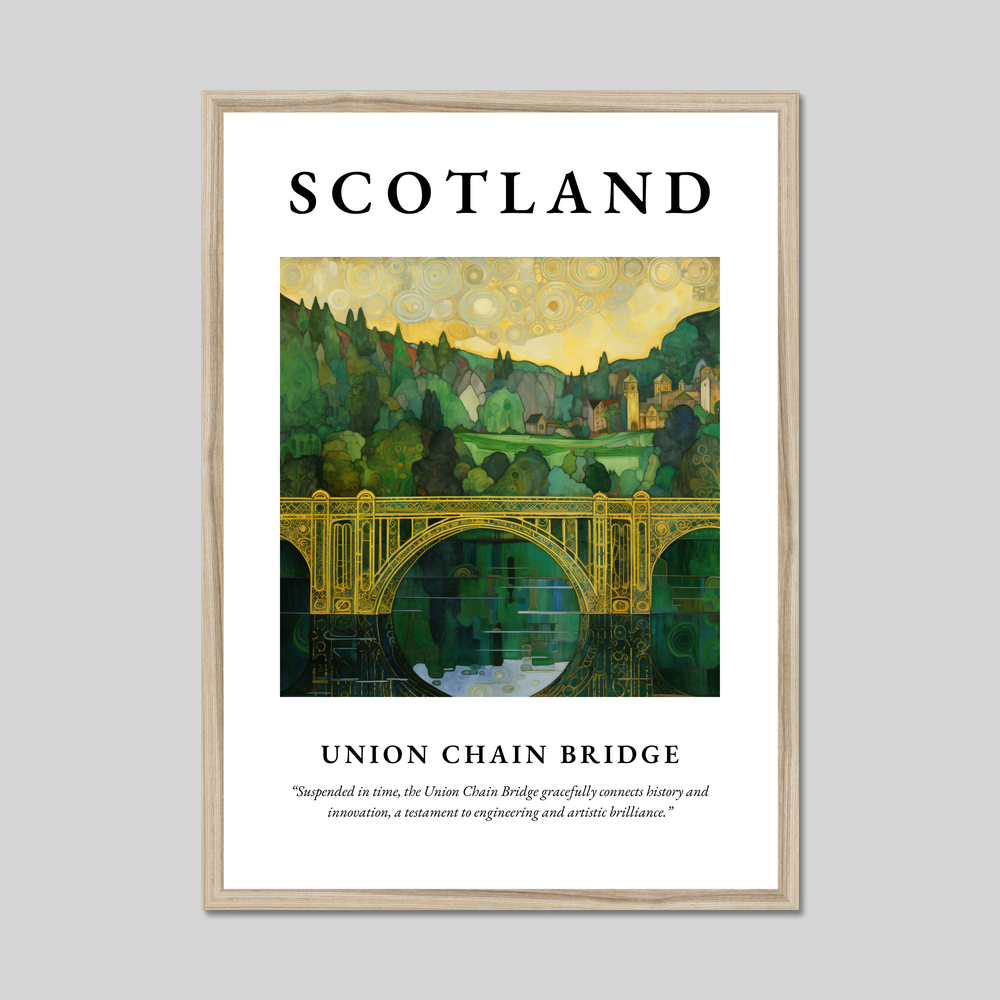 Poster in a natural frame with the word Scotland