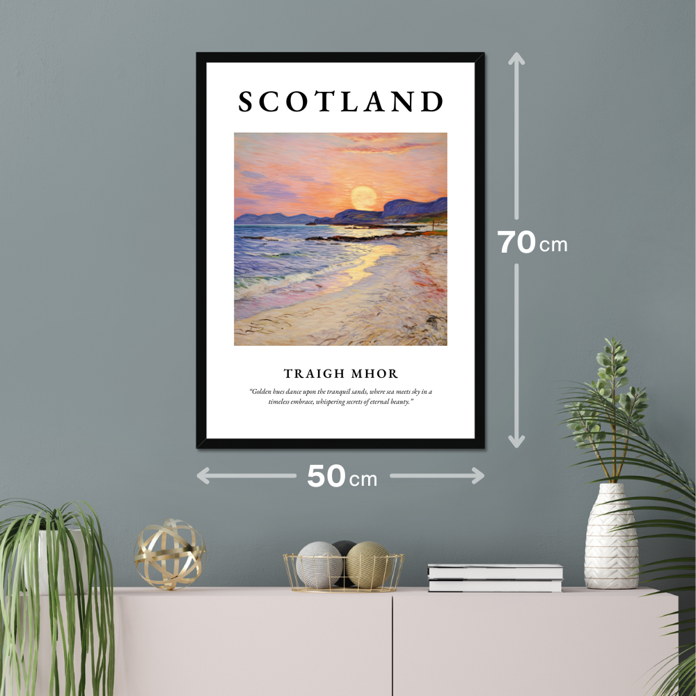 Poster of Traigh Mhor hanging on a wall